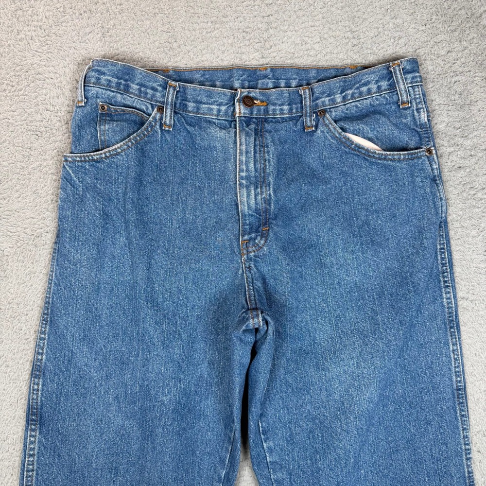 Dickies Mens Regular Fit Straight Leg Denim Jeans Blue 36x29 Medium Wash - Picture 3 of 12